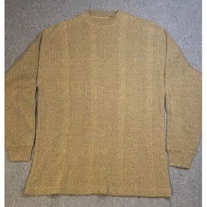 Vintage COLEMAN Men's LARGE Pullover Henley Sweater BROWN‎ Camping Hiking